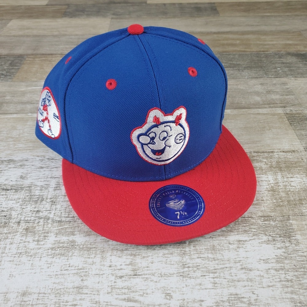 Ebbets Field Flannels Reddy Kilowatt Fitted Hat‎ Sz 7 3/8 1940 Baseball Cap NEW